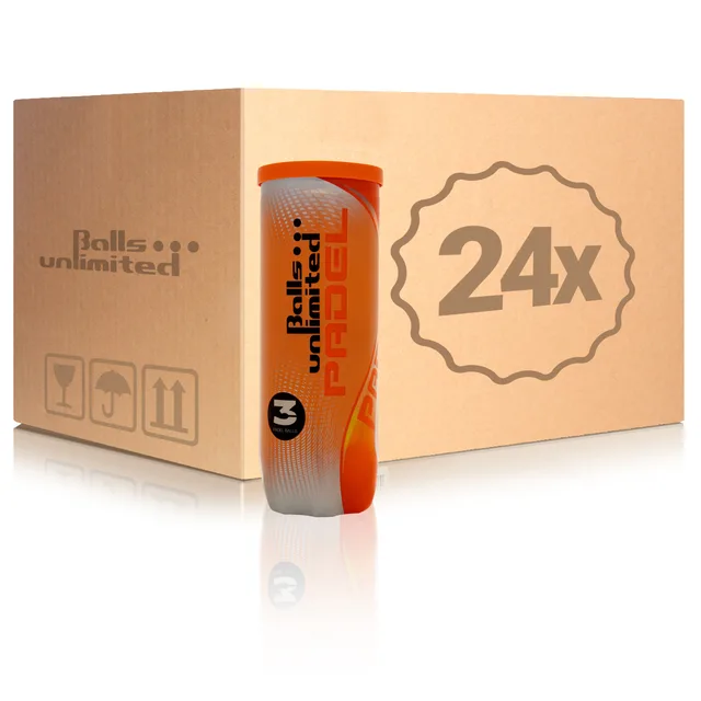 Balls Unlimited 24x verpakking 3 stuks Padel Ball In een doos