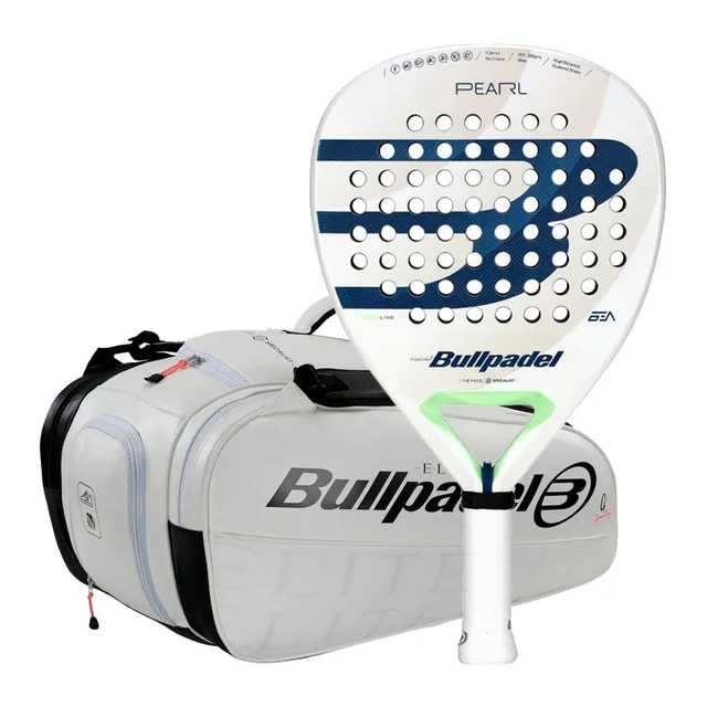 Bullpadel Pearl Bea Gonzalez 2025 padel racket + Bullpadel BPP-24019 Elite Ice racket bag pack