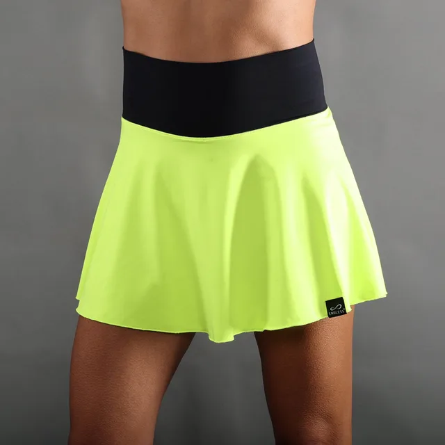 Endless Lux Ii Rok Dames-Neongeel,Donkerblauw