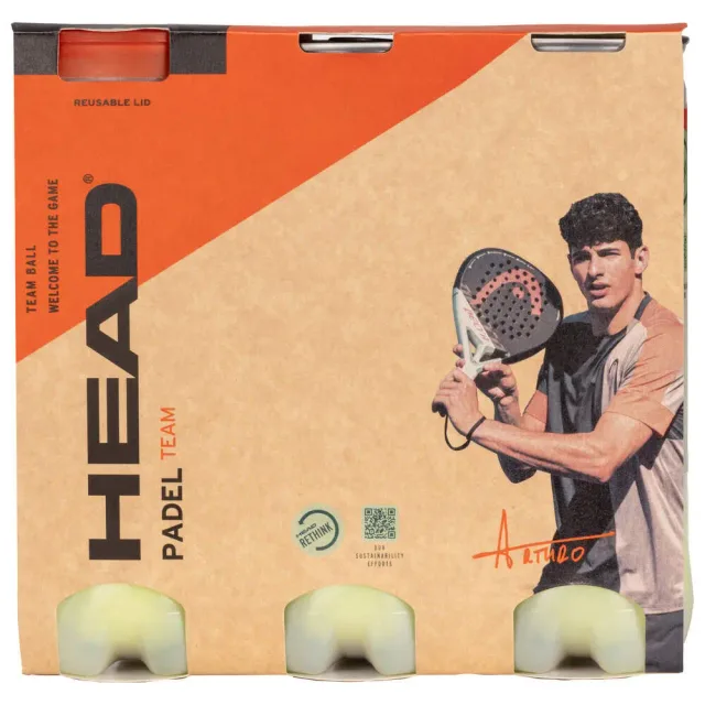 Tripack van 3 padelballen Head Team