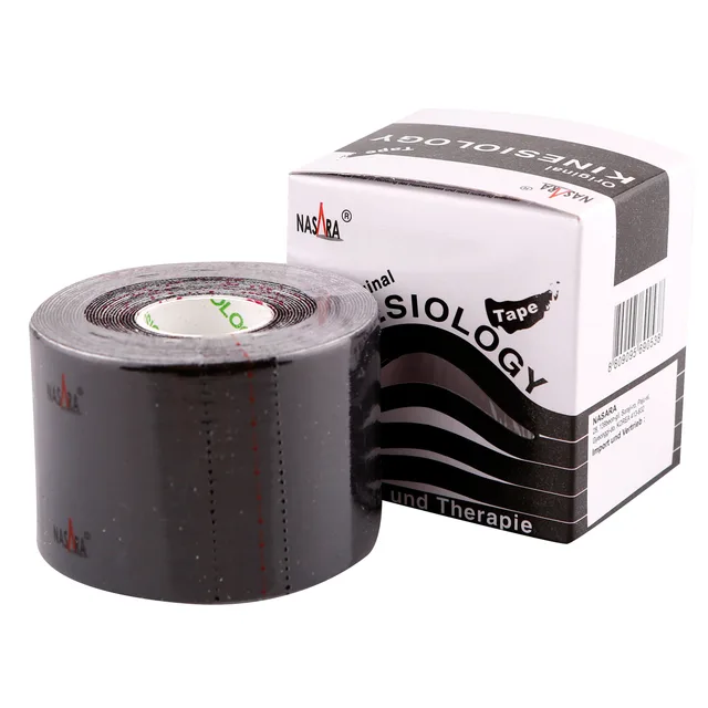 Nasara Kinesiologie Tape 1 Rol-Zwart