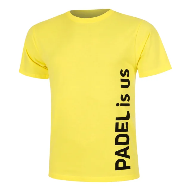 Padel-Point Padel Is Us T-shirt Heren-Geel,Zwart