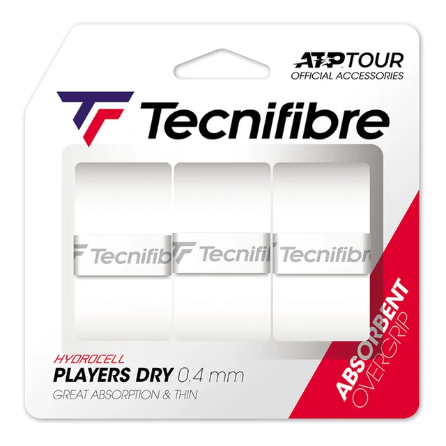 Tecnifibre Players Dry 3er Verpakking 3 Stuks-Wit