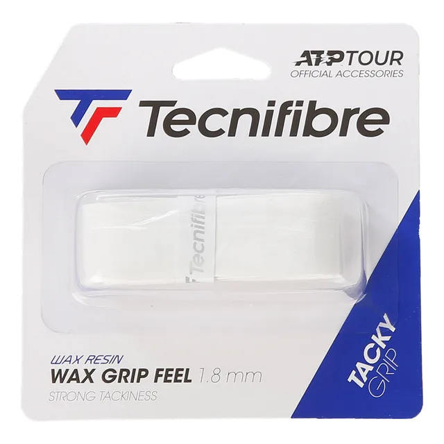 Tecnifibre Wax Feel Grip Verpakking 1 Stuk-Wit