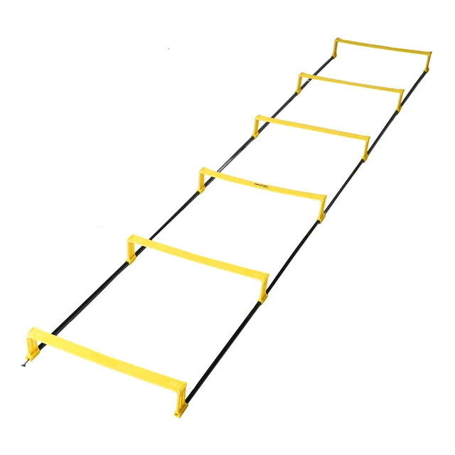 Tennis-Point Koordinationsleiter Mit Hürde 2m-Geel,Zwart