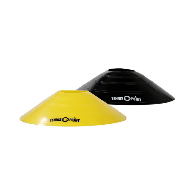 Tennis-Point Markeringshoedjes Verpakking 20 Stuks-Geel,Zwart