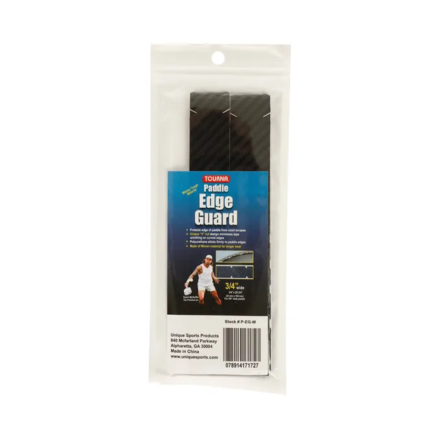 Tourna Padel Edge Guard Wooven 16mm Pickleball Frame Beschermingstape-Zwart