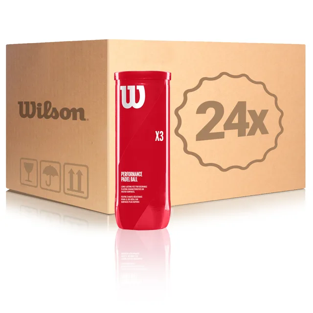 Wilson 24x verpakking 3 stuks Padel X3 Ball In een doos
