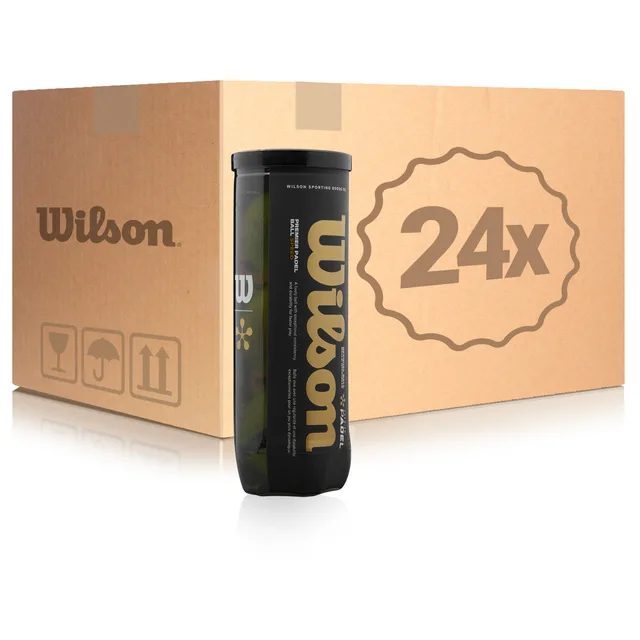 Wilson 24x verpakking 3 stuks Premier Padel Speed X3 Ball In een doos