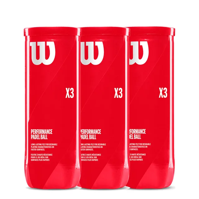 Wilson Padel X3 Ball Verpakking 3 Stuks
